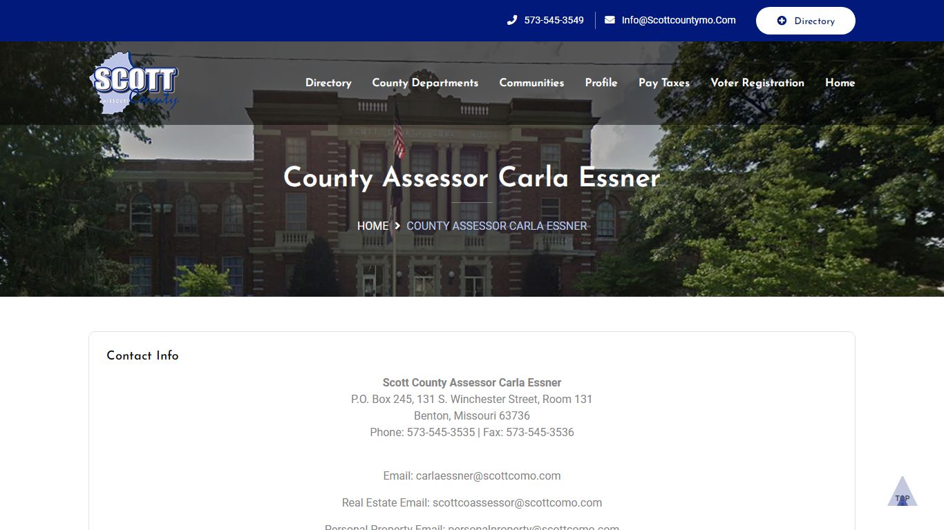 Scott County Assessor | Teresa M. Houchin | Benton, Missouri