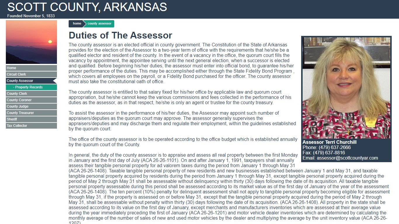 Assessor - Scott County, Arkansas