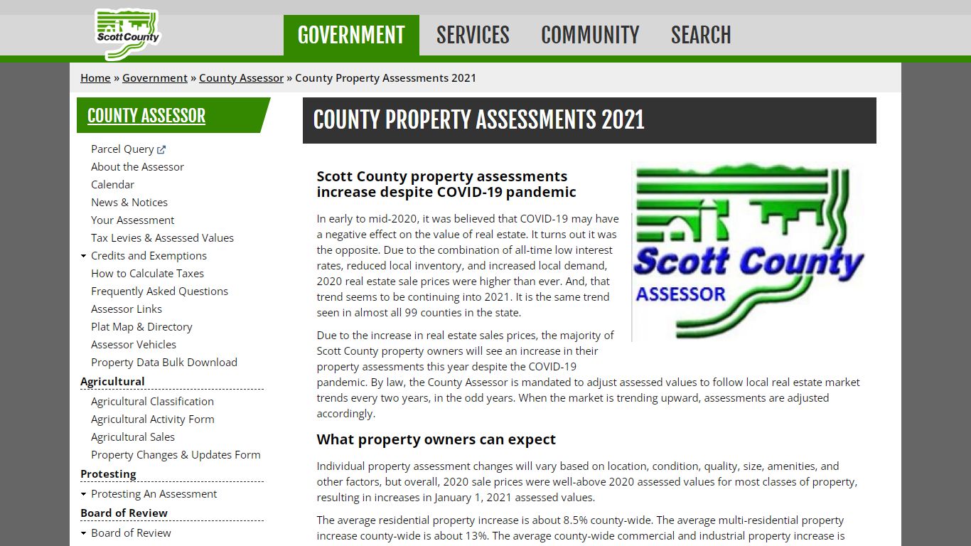 County Property Assessments 2021 | Scott County, Iowa