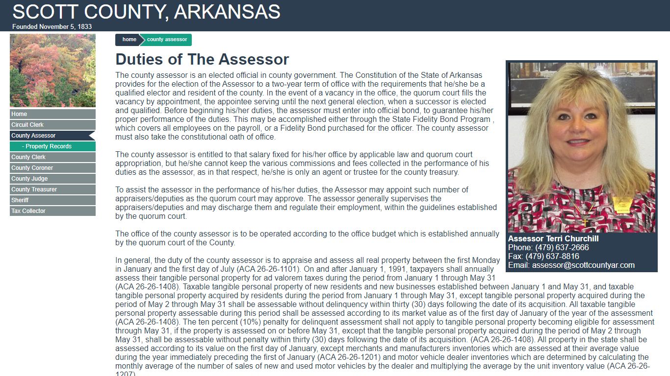 Assessor - Scott County, Arkansas